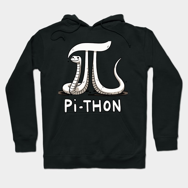 Pi-Thon Pi Python (Back Print) Hoodie by DoodleDashDesigns